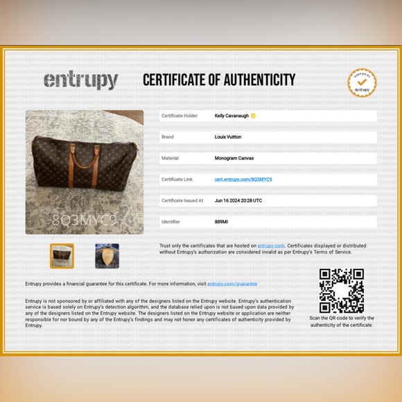 Louis Vuitton Vintage Monogram Keepall 55 Duffle Bag — Authentic. Includes COA ~ - Picture 9 of 9